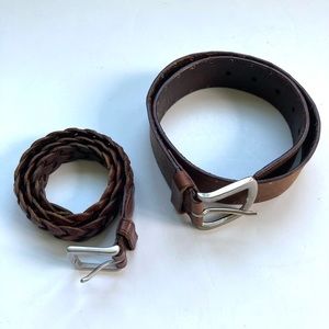 Set of Two Genuine Leather Belts